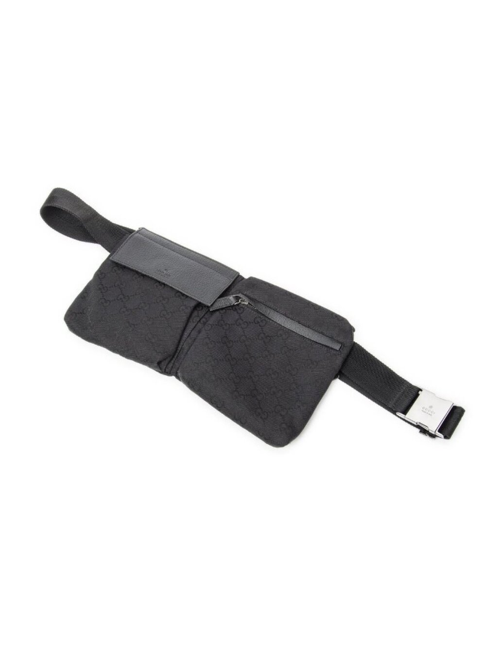 Gucci Waist Pouch Black GG Canvas